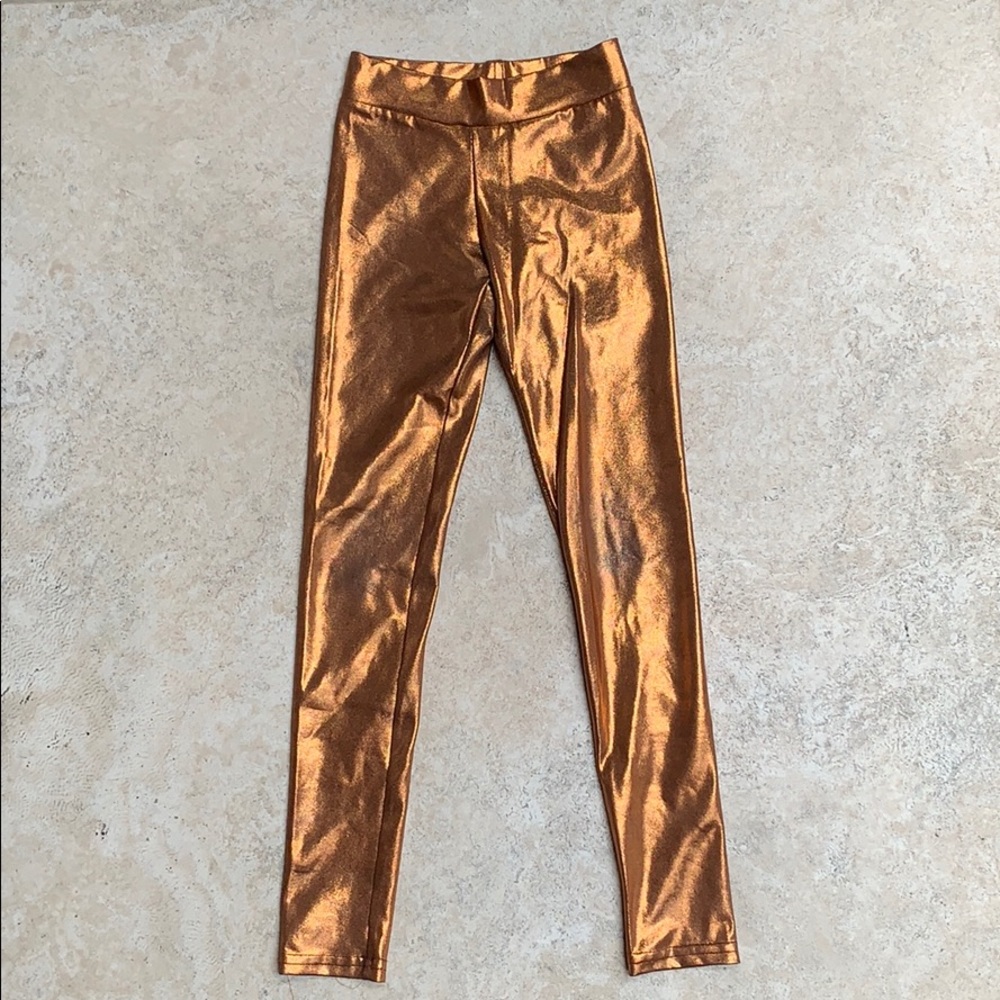 DETAILS DANCEWEAR leggings glittery bronze color